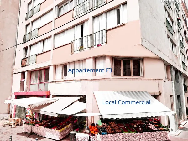 Ensemble mixte 96 m² (Commerce + F3) vendu loué - St-Étienne centre