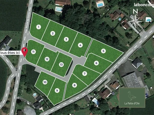 Terrain 1 235 m² Saint Jammes