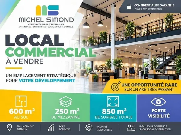 Local commercial 800 m²