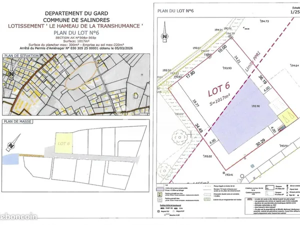 Terrain 1017 m² Salindres