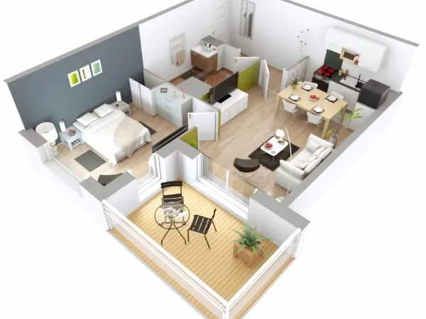 Bel appartement T2 avec terrasse et parking fermé