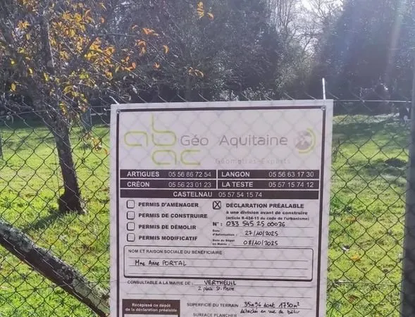 Terrain à construire 600 m2