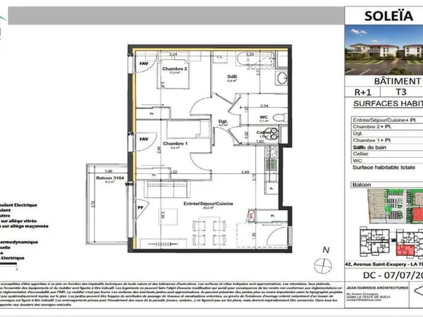 T3 neuf en VEFA avec balcon, lumineux et parking