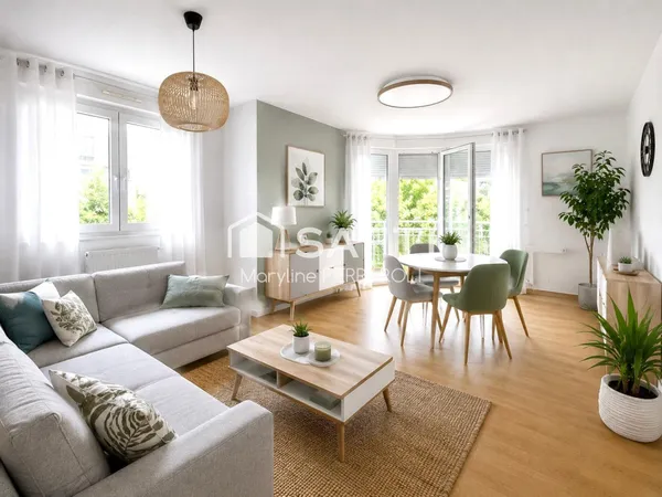 Appartement de 3 pièces, 72 m2 - garage - balcon