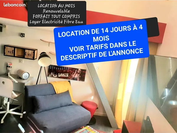 Marseille Location au mois 1 à 4 mois studio proche gare St Charles
