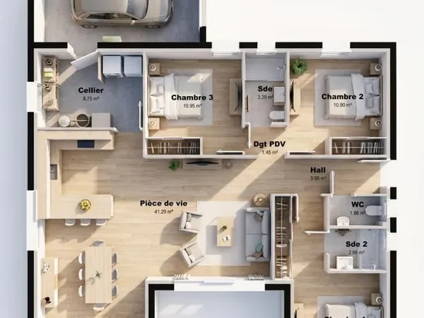 Maison 4 pièces 100 m²