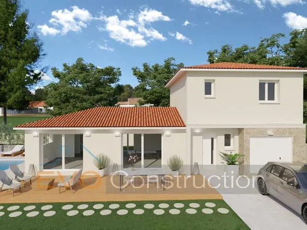 A Vives, Villa T4 sur une parcelle de 1723m² en 4 Faces