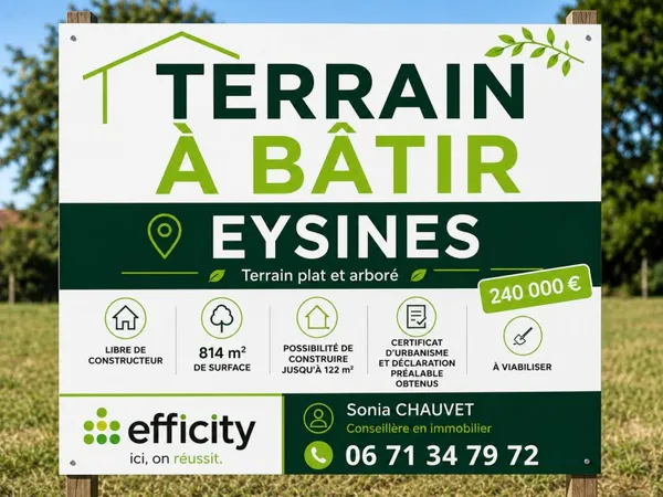 Terrain 814 m²