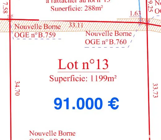 Terrain 1487 m² Feytiat