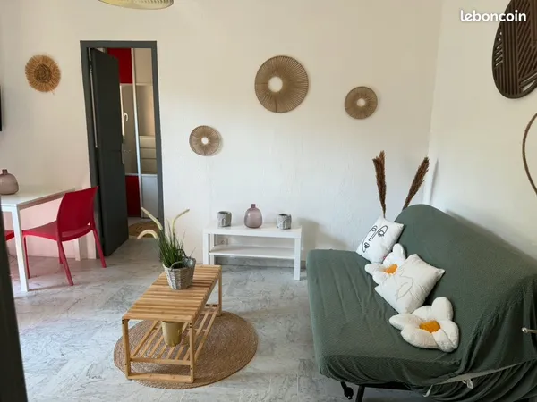 Appartement 32m2 +50m2 terrasse arboree rdc parking + 1 chambre