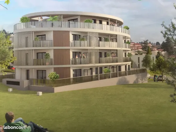 La Talaudière - T2 meublé 48 m² avec terrasse 18,5 m² et garage - Résidence L'OZEN