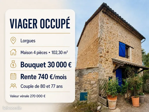 Maison en viager 4 pièces 102 m²