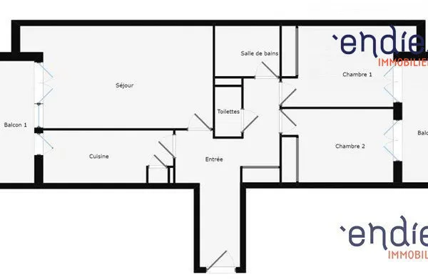 LE BOUSCAT - Victor Hugo - Appartement 66.45 m² (T3) avec une p