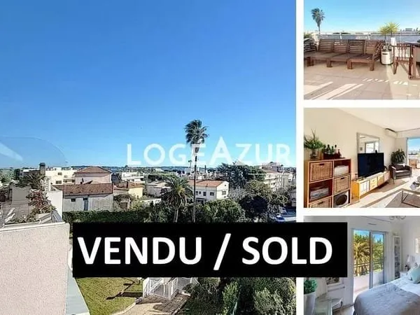 VENTE APPARTEMENT 3 CHAMBRES - DERNIER ÉTAGE - GOLFE JUAN