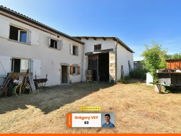 Maison sur 2 niveaux - 3 pièces - 64 m² - Grange et Jardin - LEZOUX (63)