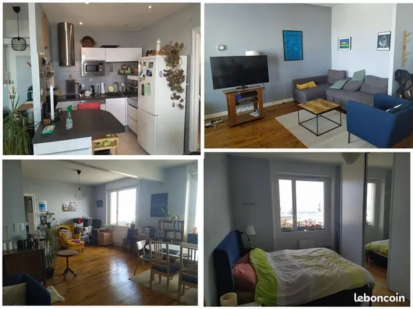 Beau T2 meublé 61m² vue mer Corniche