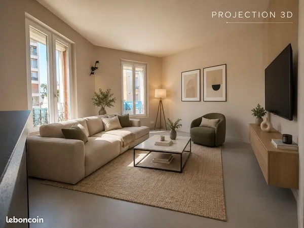 Appartement T2 rénové sans frais d'agence