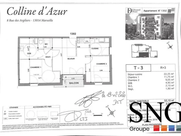 Appartement 3 pièces 51 m²