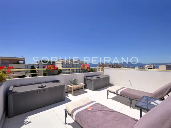 CANNES BASSE CALIFORNIE - PENTHOUSE 4 CHAMBRES APERÇU MER