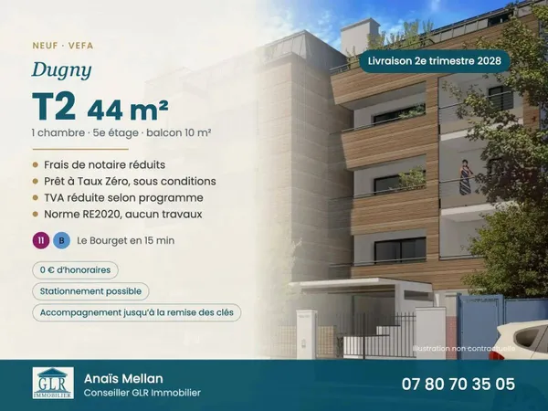 Appartement 2 pièces 44 m²
