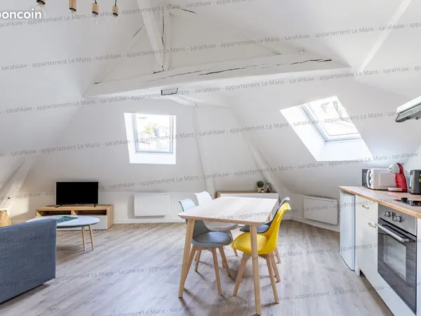 🏠 Appartement meublé - Hyper centre Le Mans - 23 m² Carrez / 41 m² au sol - 615 charges comprises