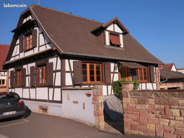 Loue maison 113 m2 a 3 km d'Obernai, avec jardin et garage