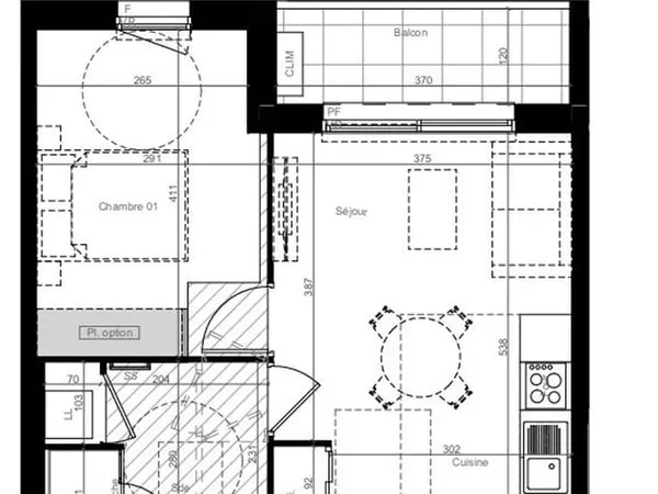 Appartement 1 pièce 39 m²