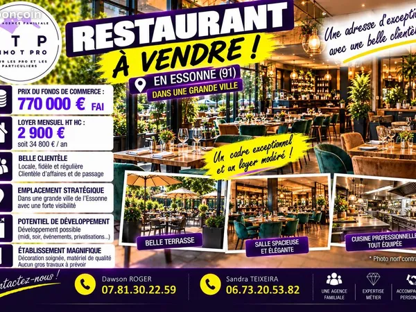 Restaurant 150 m² Brétigny-sur-Orge
