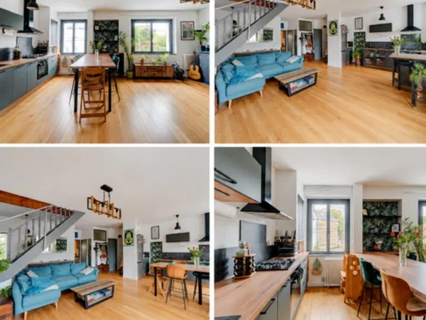 Niché sur les hauteurs de la Contrie, duplex familial