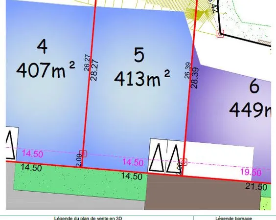 Terrain 413 m² BANNALEC