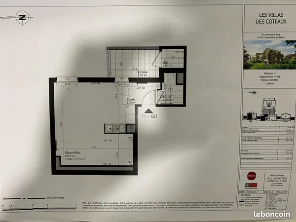 Appartement 1 pièce 26 m²