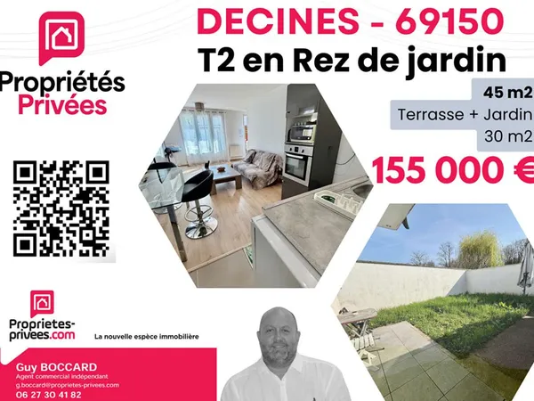 Appartement Decines Charpieu 2 pièce(s)
