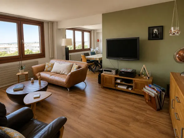 Bel appartement rénové avec vue, résidence sécurisée