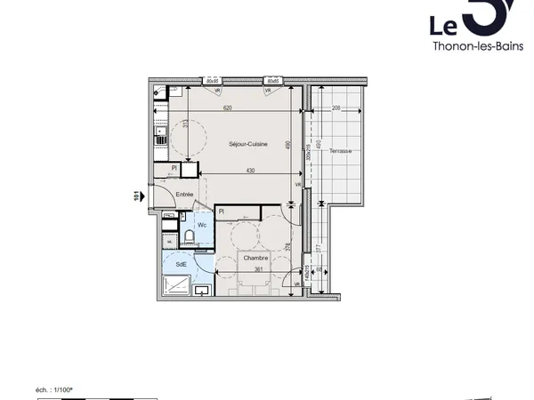 Appartement 2 pièces 51 m²