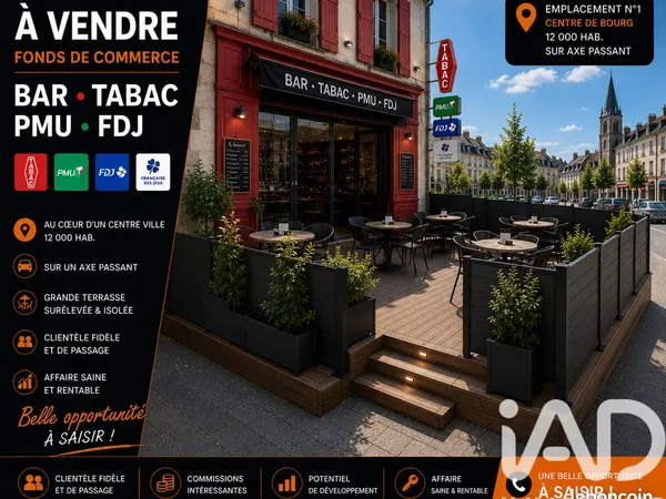 Bar, brasserie, tabac 92 m² Baugé-en-Anjou