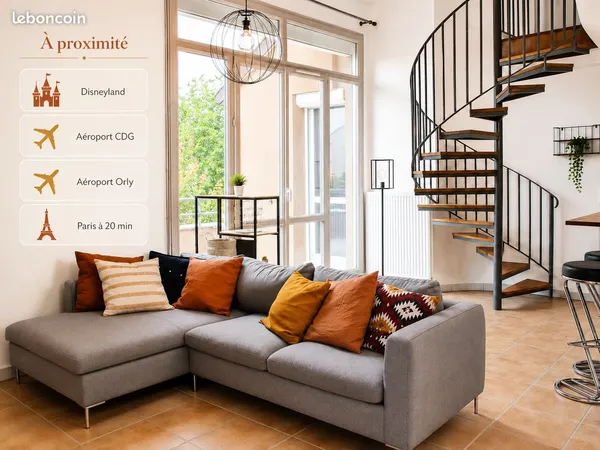 Colocation Duplex cosy louée par des femmes près de Disneyland à 20 mins de Paris - RER A à 3 min, a