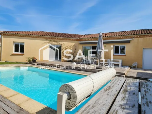 Maison 126 M² 4 chambres, garage, piscine à Astaffort