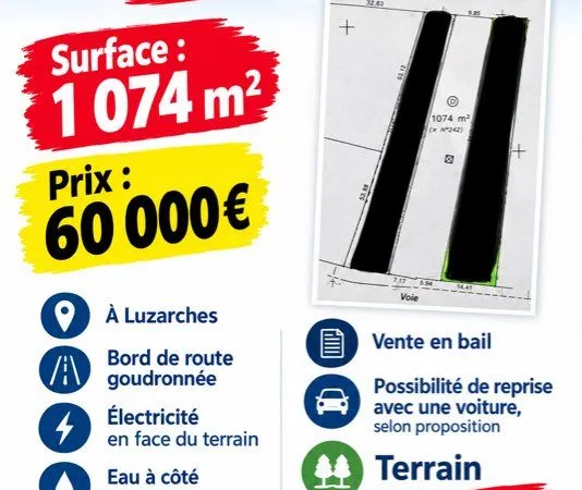 Terrain 1074 m2