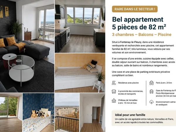 Appartement 4 pièces 84 m²