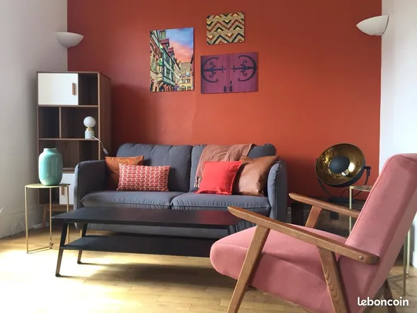 T3 de charme meublé 63 m² - 2 chambres - Dijon centre / Darcy - Bail mobilité