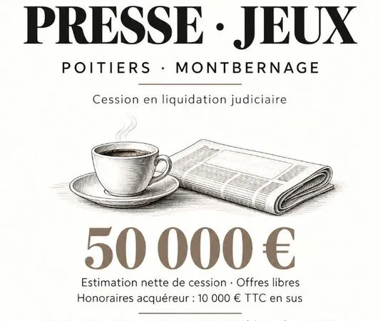 Bar, fdj, presse, tabac 75 m² POITIERS