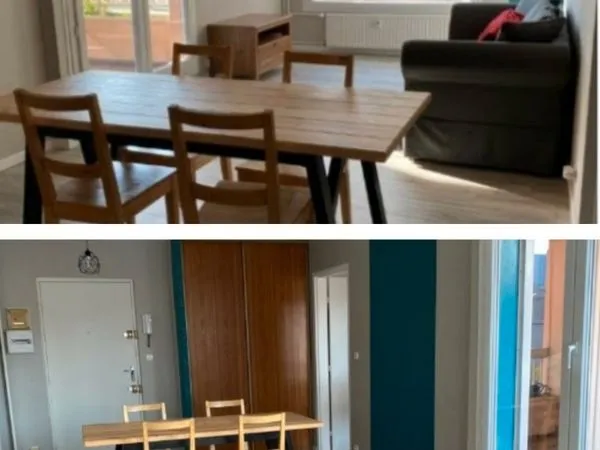 T2 meublé avec garage et balcon (eau+chauffage inclus)