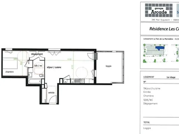 T2 de 50m² Villars-Les-Dombes