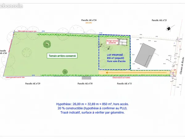 Terrain avec dépendance à vendre - Pechbonnieu - 220 000