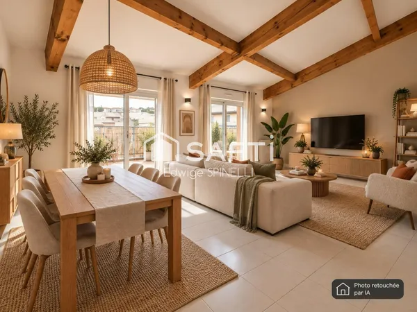 Appartement 5 pièces - 101 m² - Dernier étage avec terrasse - Vue Tour Magne