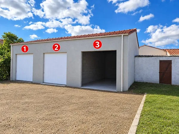 Lot de 3 garages