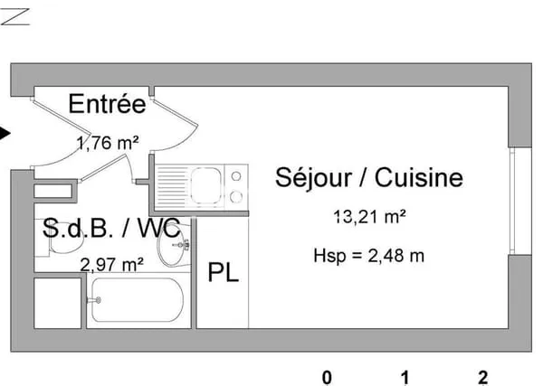 Appartement 1 pièce 18 m²