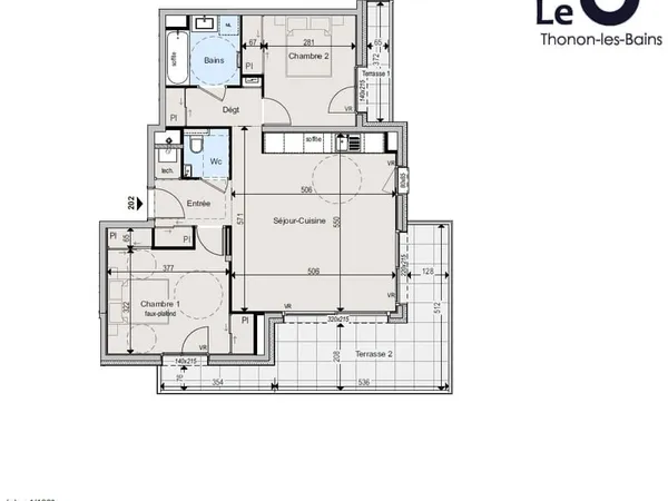 Appartement 3 Pièces de 68,70m² avec Jardin, Terrasses, Cave et Parking