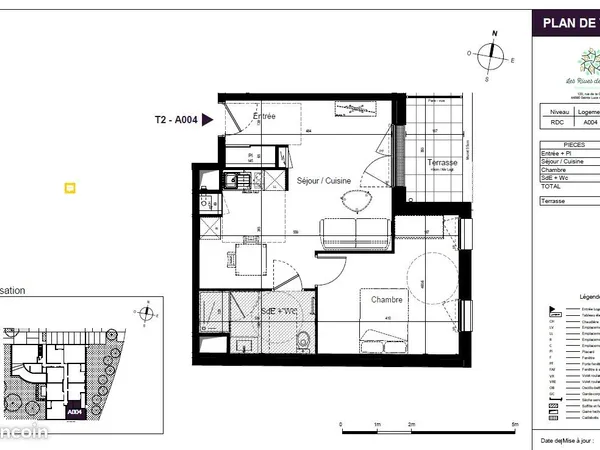 Appartement 2 pièces 45 m²