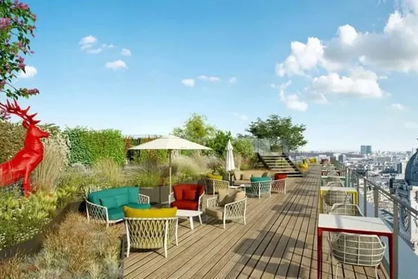 T4 TRAVERSANT DERNIER ETAGE 53M2 DE TERRASSES ET 2 PARKINGS